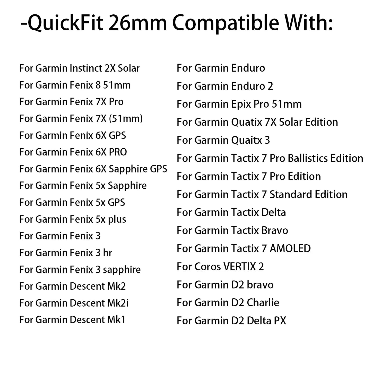 Garmin QuickFit watch band colour options soft silicone lightweight