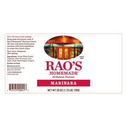 Premium marinara sauce made with Italian tomatoes