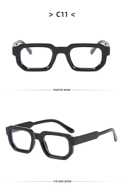 Rectangle frame sunglasses nose bridge detail comfort fit