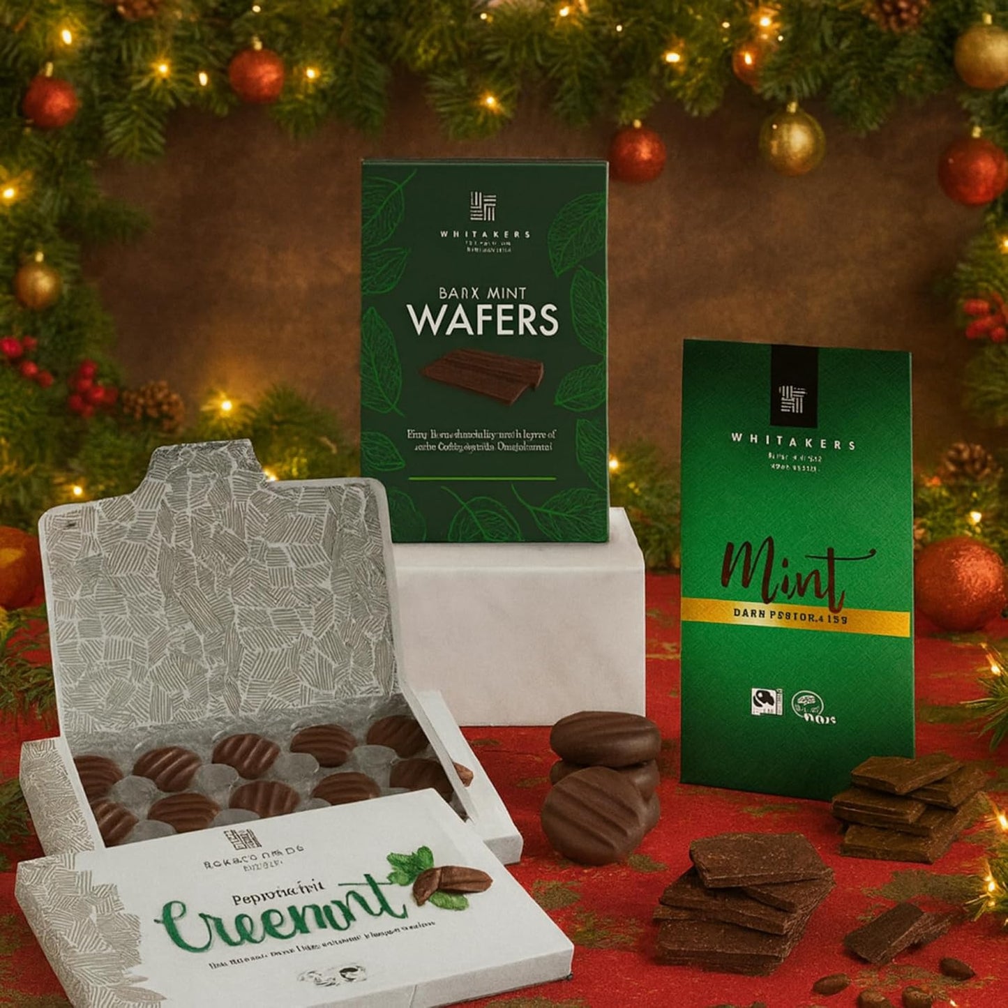 Whitakers indulgent mint truffles and chocolate selection
