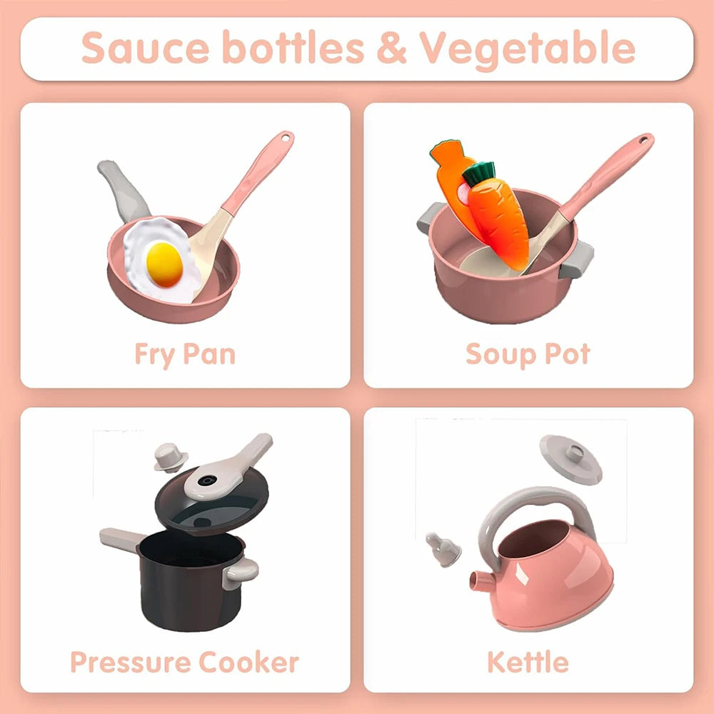 Kids cooking toy gift set for creative and educational play