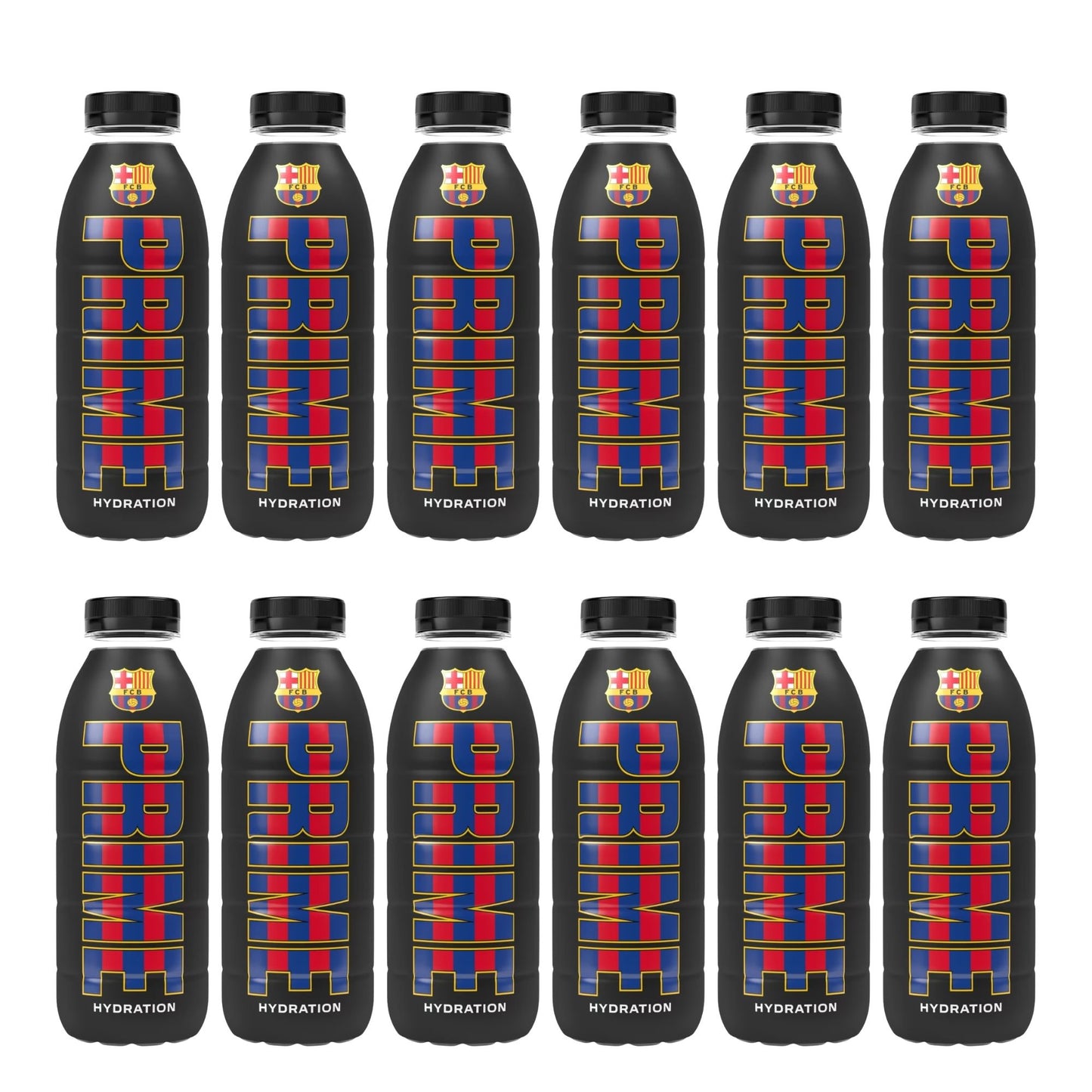 Prime Hydration FC Barcelona 500ml bottles – limited edition 12-pack