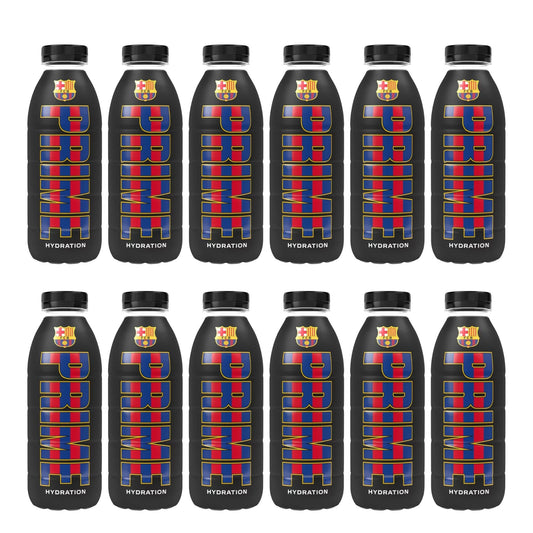 Prime Hydration FC Barcelona 500ml bottles – limited edition 12-pack