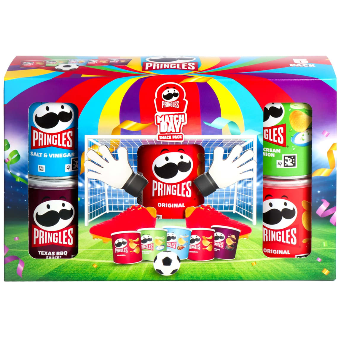 Pringles Match Day Snack Pack 5pk assorted crisps cans