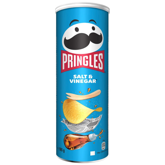 Crunchy Pringles Salt & Vinegar 165g snack crisps