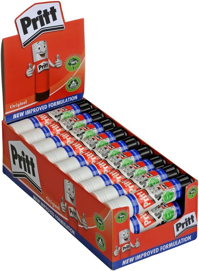 Pritt Display Glue Stick 11g pack of 25 for classroom use