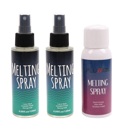 Lace front wig adhesive spray for smooth blending