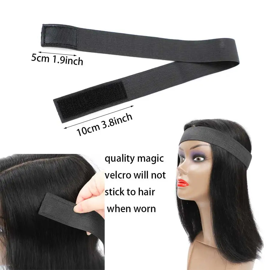 Elastic lace melt band for secure wig hold