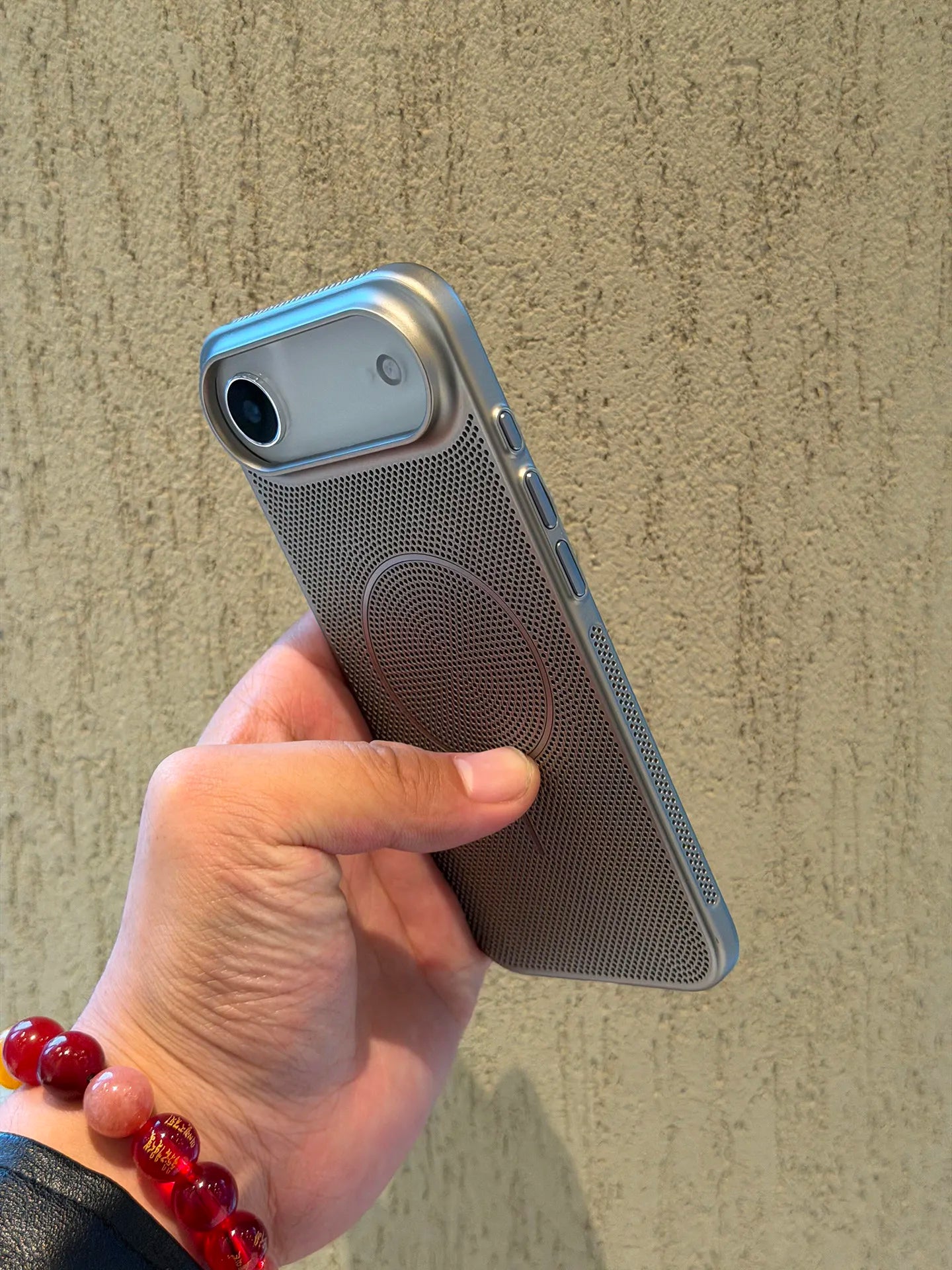 Premium metallic protective cover with magnetic charging support