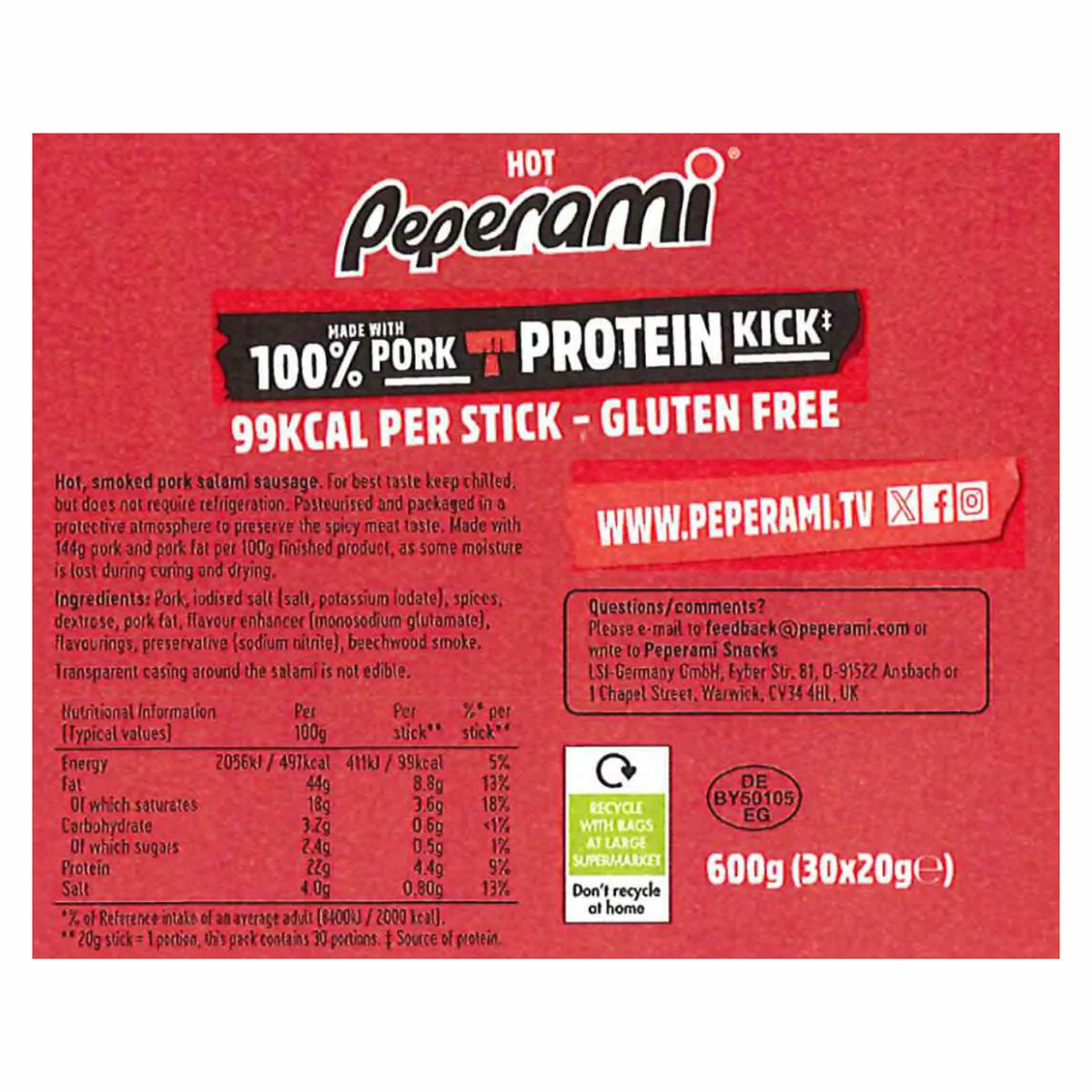 30 x 20g sticks ideal for sharing or lunchboxes