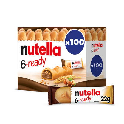 Convenient on-the-go chocolate snack bar, Nutella B-Ready