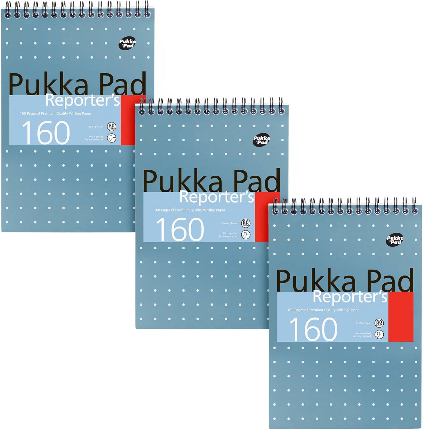 Pukka Pad Reporter’s Pad 3 pack in blue