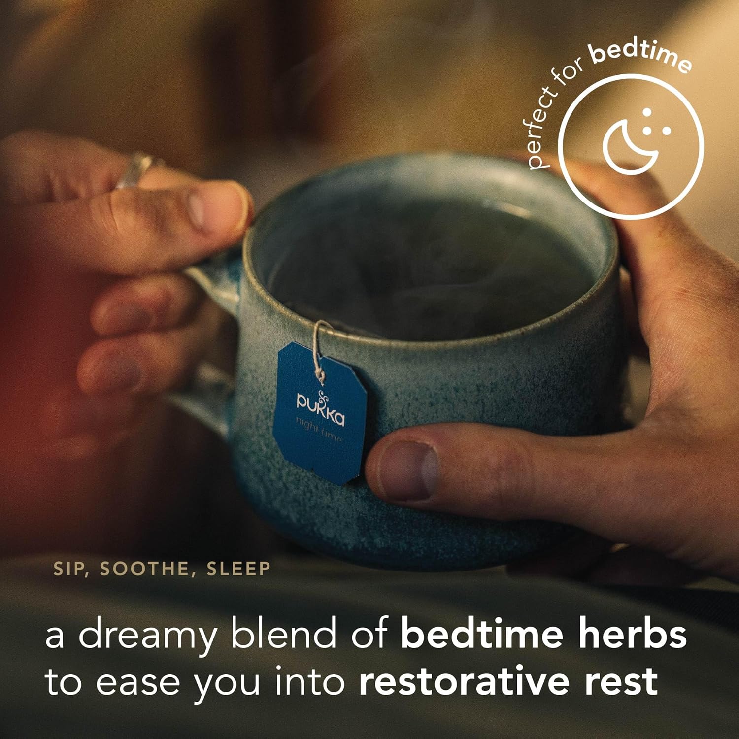 Pukka Herbs Herbal Sleep Tea – Chamomile & Lavender – A calming blend of chamomile, lavender, oat flower, and limeflower for a natural sleep remedy.