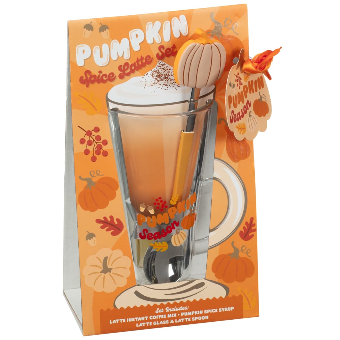 Pumpkin Spice Latte Gift Set with Glass and Spoon