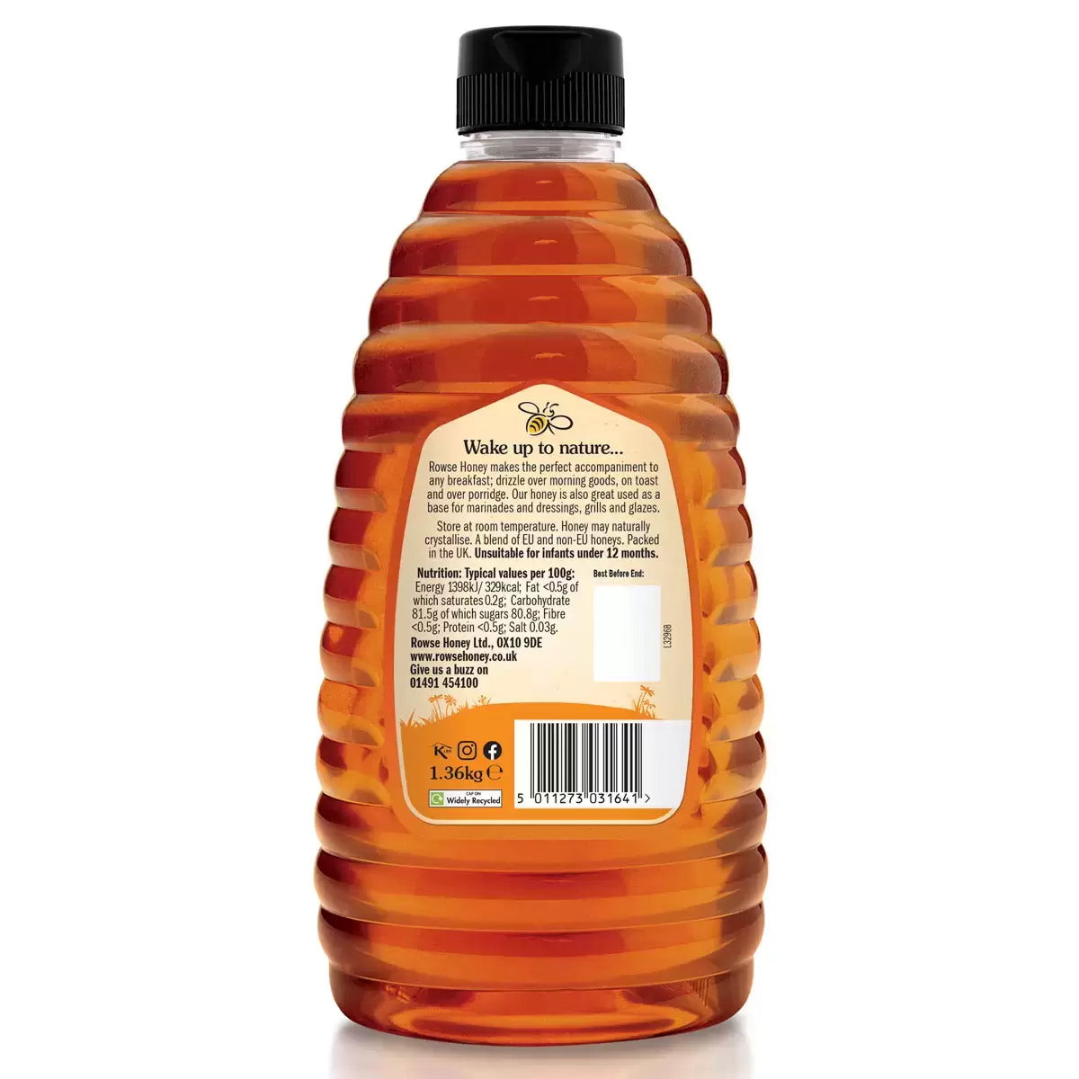 100 percent pure and natural clear honey