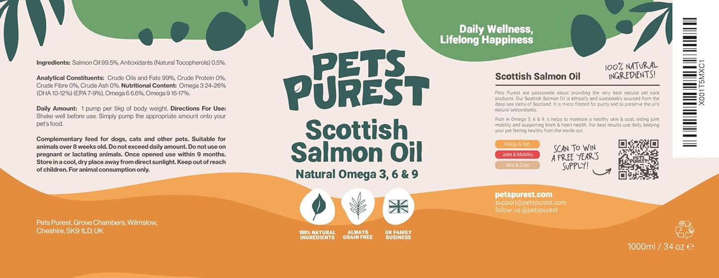 Pure Scottish fish oil supplement for pet wellbeing