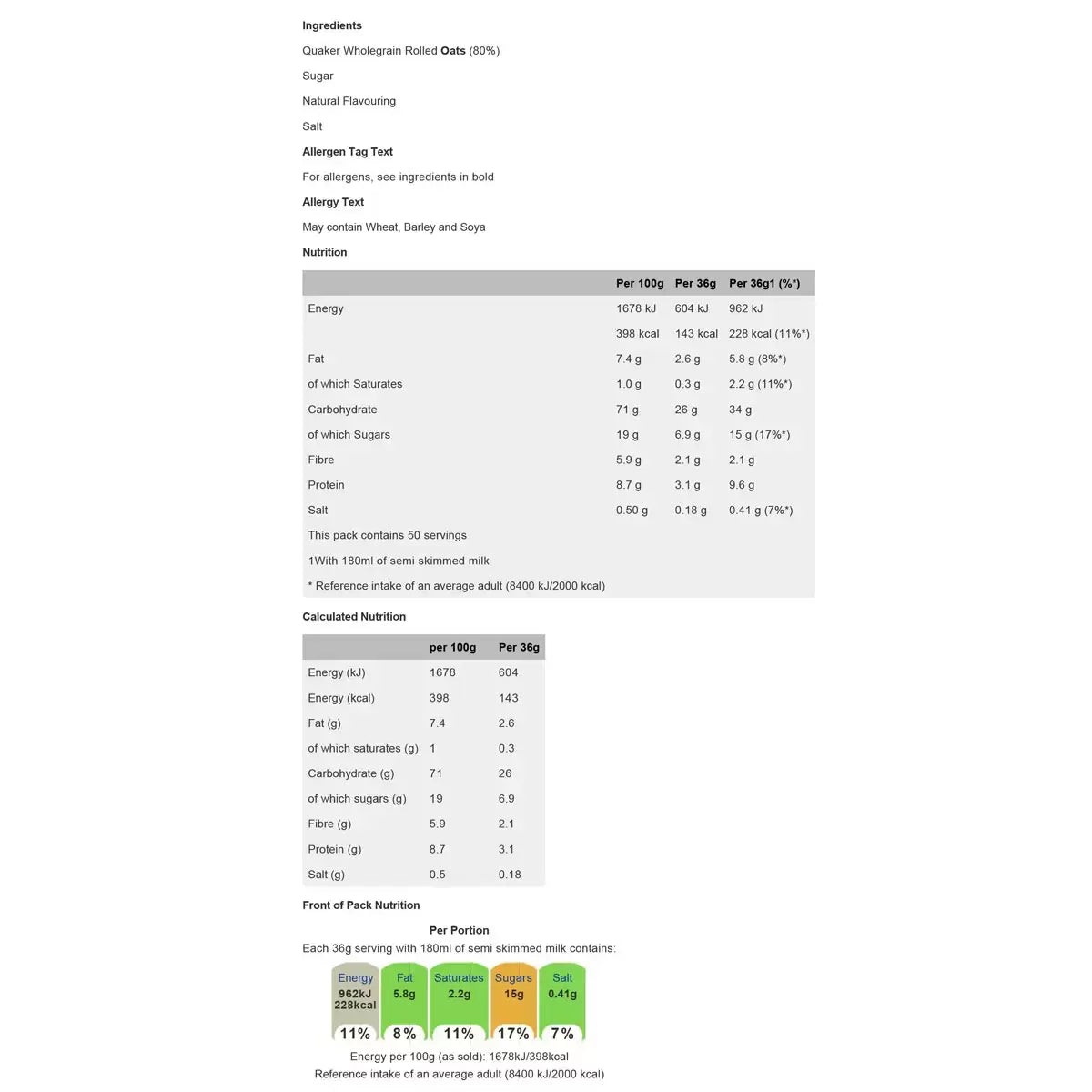 Quick 2-minute breakfast oats with golden syrup