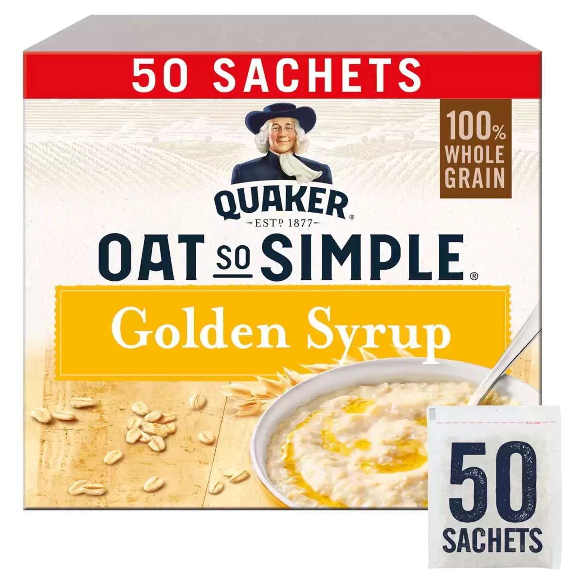 Quaker Oat So Simple Golden Syrup 50 x 36g individual portions