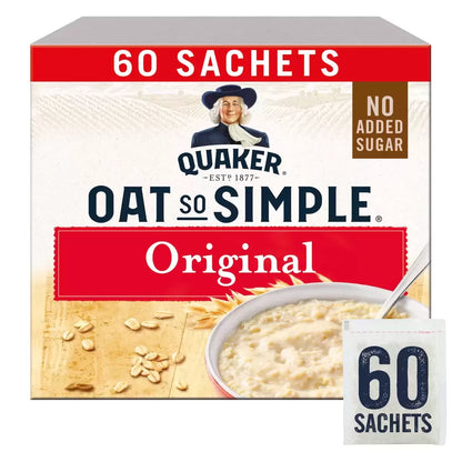 Pack of Quaker Oat So Simple Original 60 sachets, 27g each