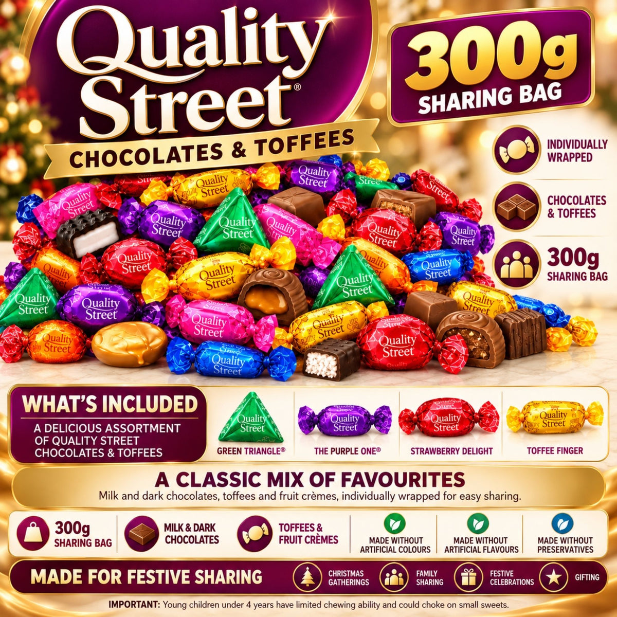 300g Quality Street Christmas chocolate assortment