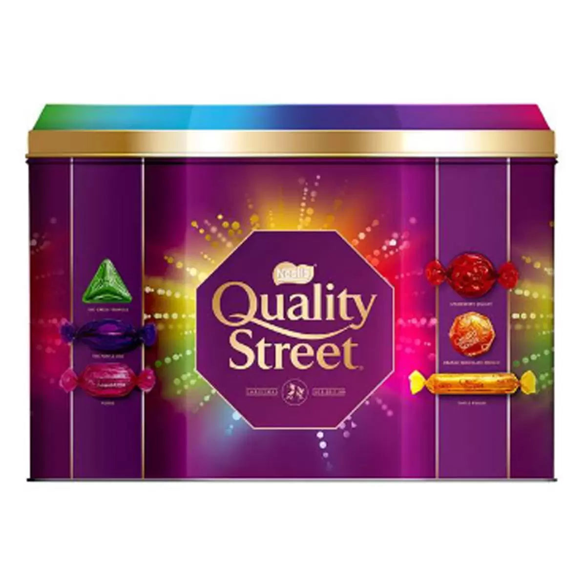 Individually wrapped sweets in Quality Street 1.93kg tin