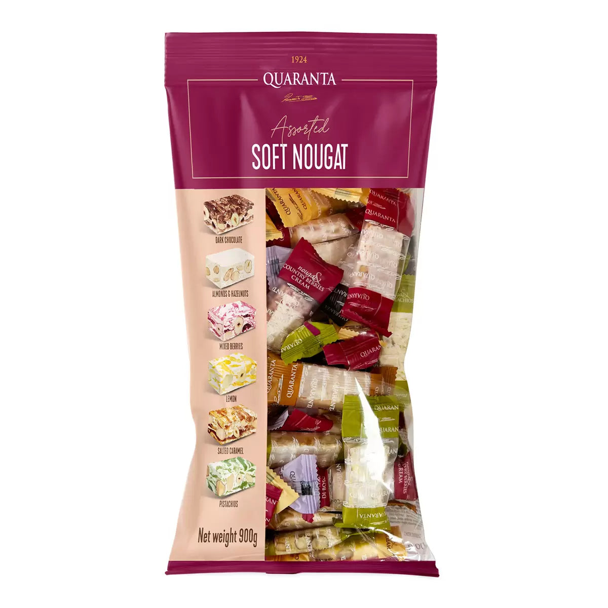 Quaranta Assorted Italian Soft Nougat 900g pack