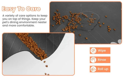 Absorbent waterproof pet feeding mat for dogs and cats with non-slip rubber backing – product view 9