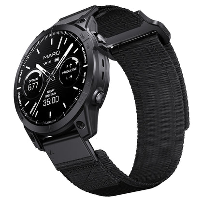 Runcool nylon Garmin band stainless steel clasp close up detail