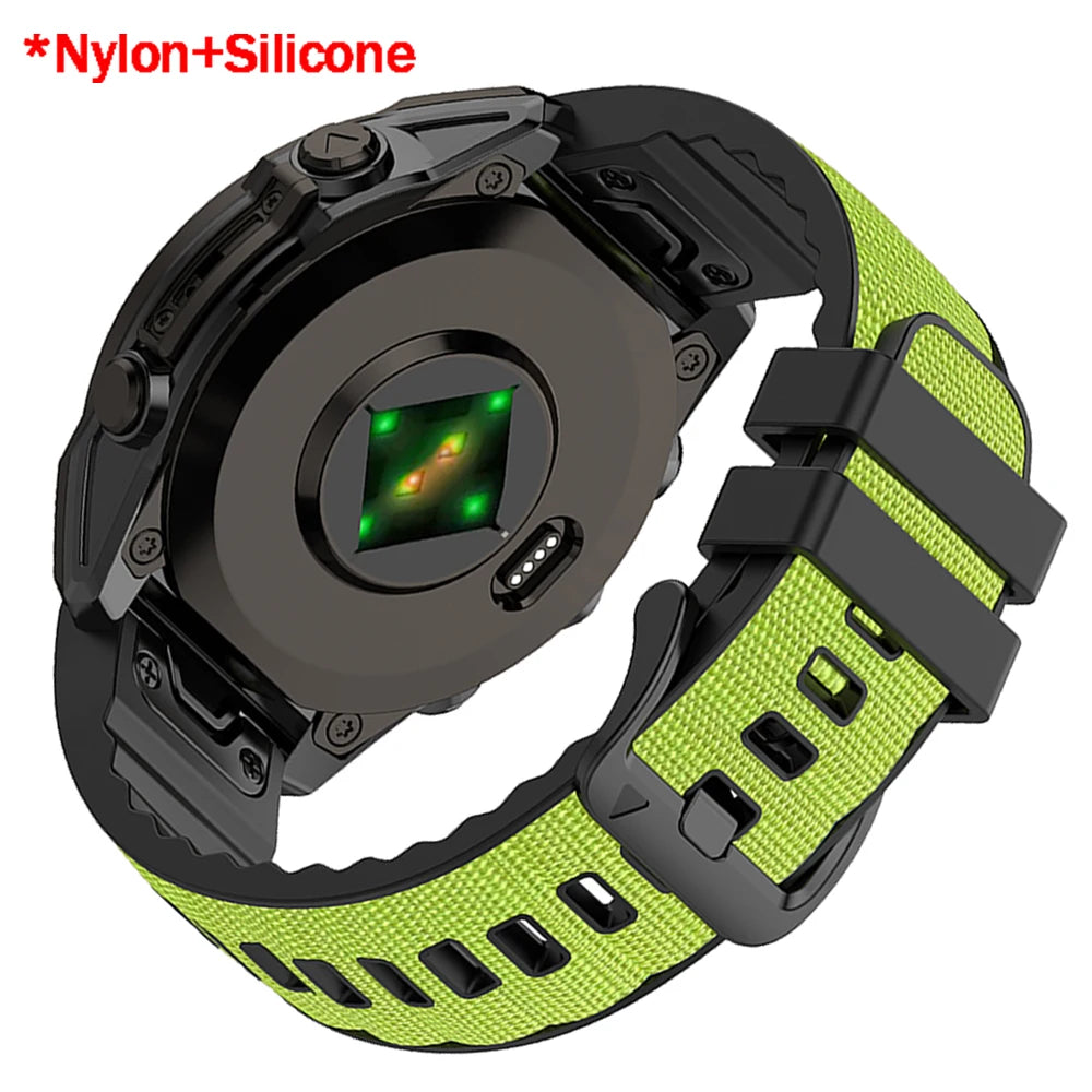 Garmin watch band nylon silicone unisex comfortable daily wear