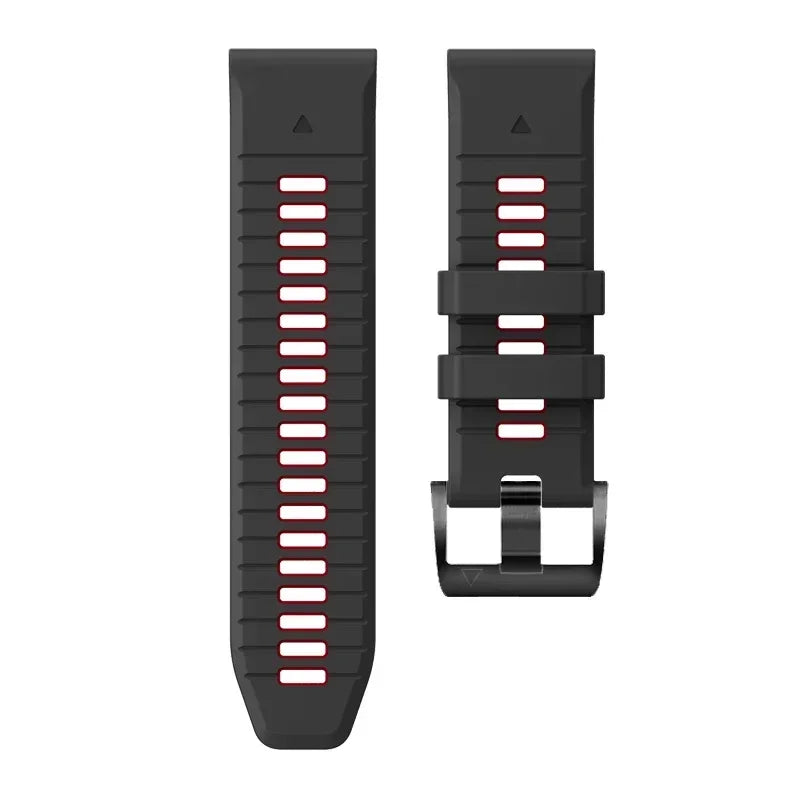 Flexible silicone replacement band for Garmin watches
