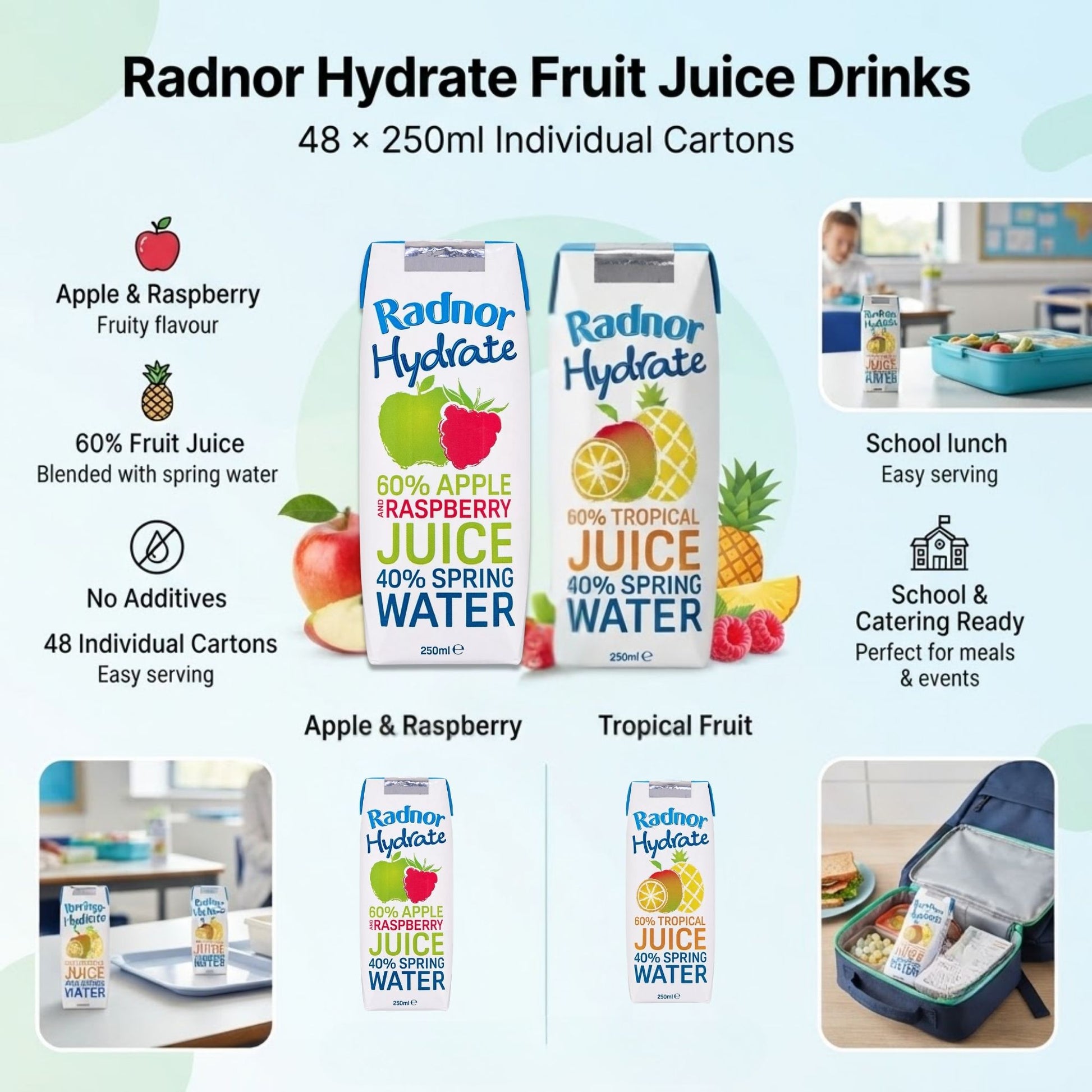 Mixed Radnor fruit juice carton pack