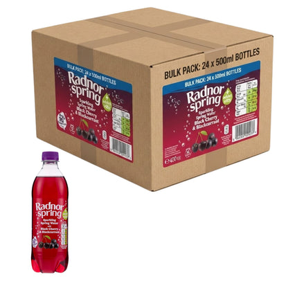 Radnor Spring Black Cherry and Blackcurrant Water 24 x 500ml