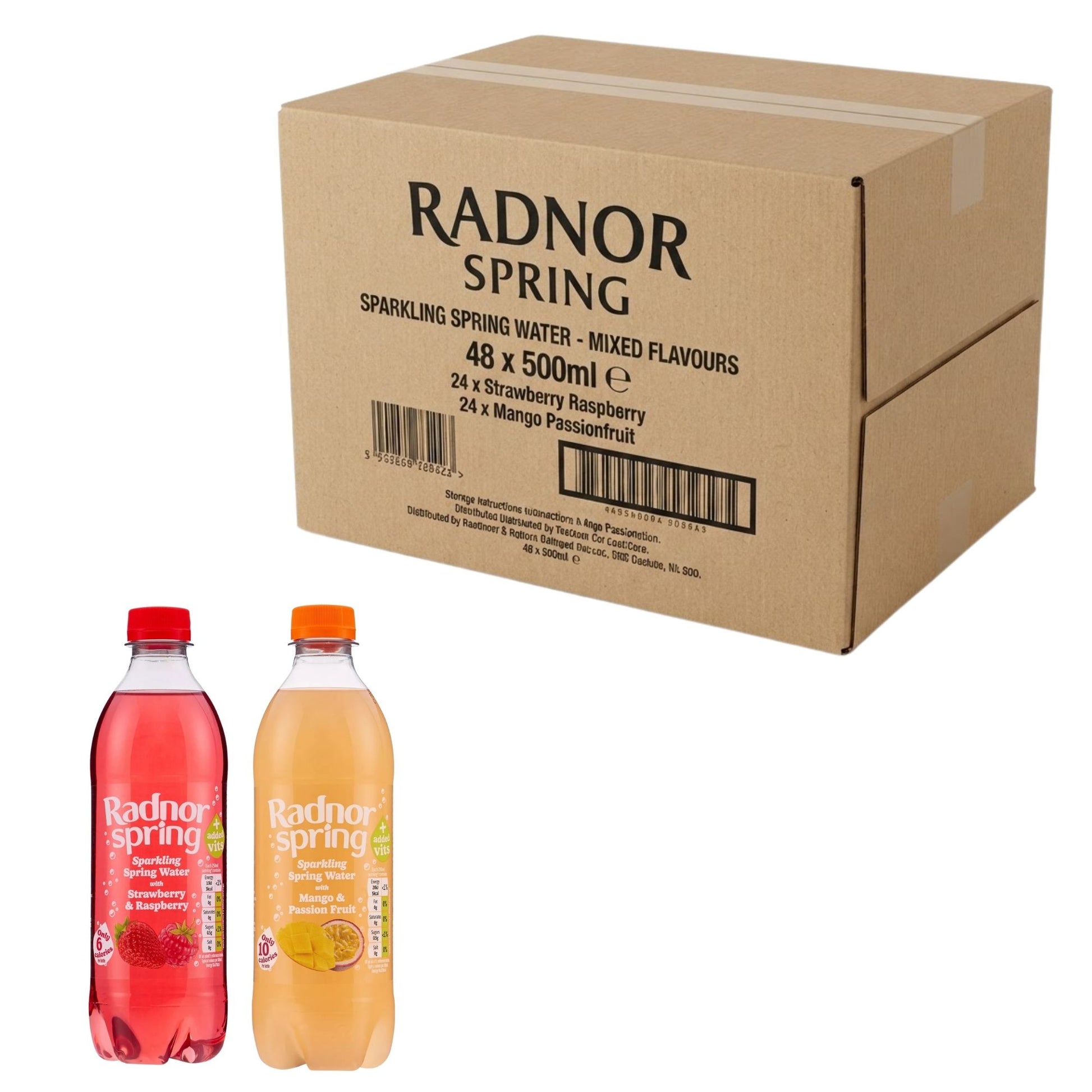 Radnor Spring Sparkling Water Variety Pack 48 x 500ml