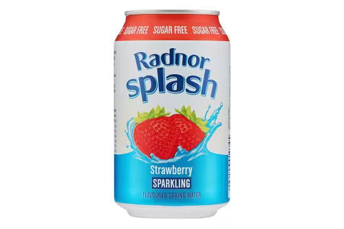 Radnor Hills sparkling spring water with natural strawberry flavour