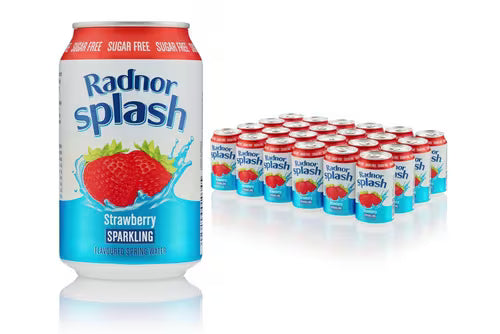 Radnor Strawberry Sparkling Water 24 pack of 330ml cans