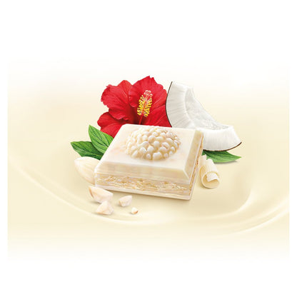 White chocolate bar with coconut cream filling
