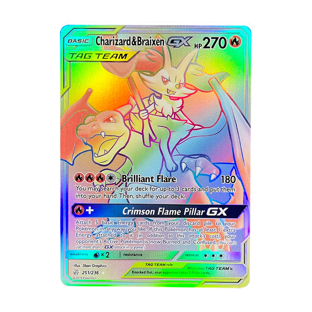 Rare holographic anime battle trading card set