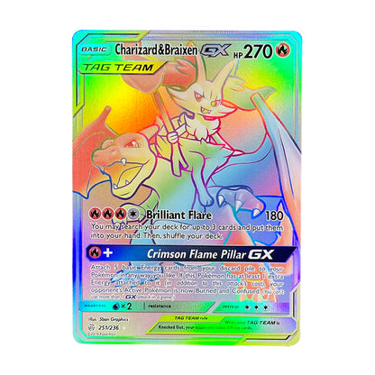 Rare holographic anime battle trading card set