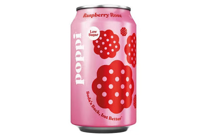 Fruity floral raspberry rose fizzy drink low sugar