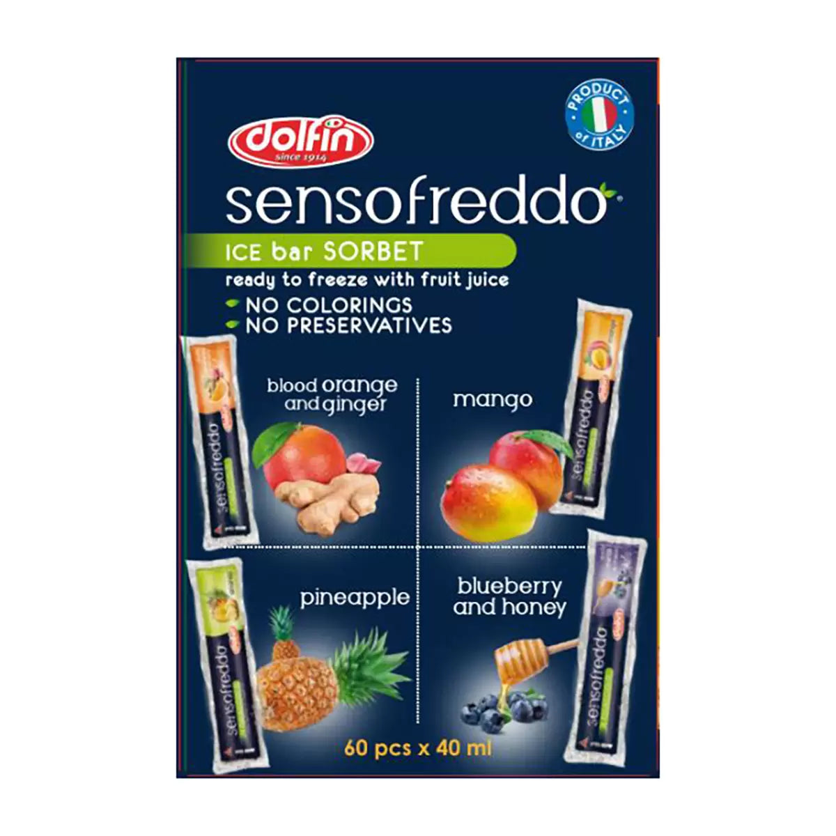 Low calorie fruit ice lollies ready to freeze pack
