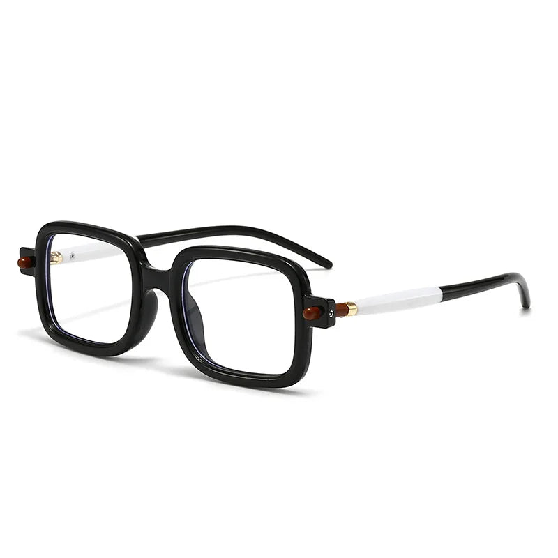 Rectangle retro sunglasses packaging detail quality finish