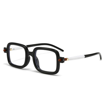Rectangle retro sunglasses packaging detail quality finish
