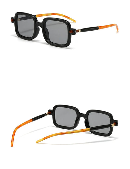 Gradient lens rectangle sunglasses nose bridge comfort fit