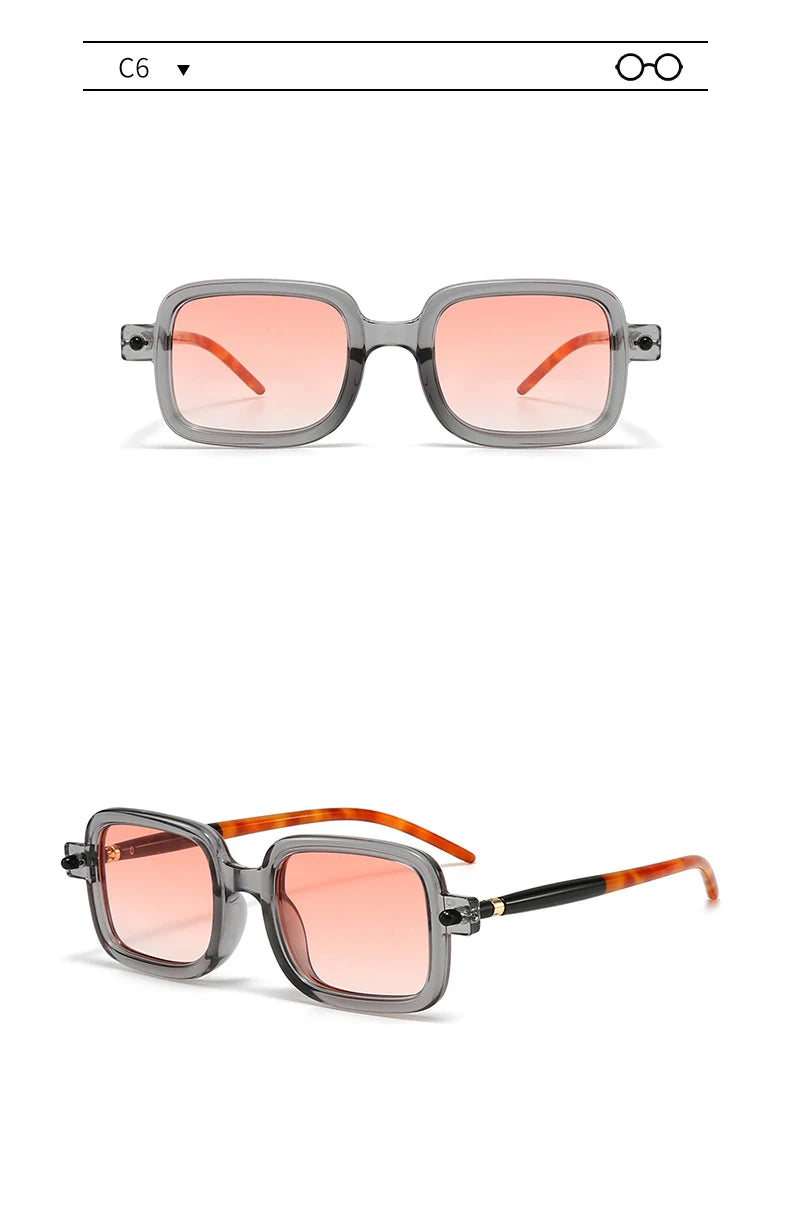 Rectangle sunglasses unisex men women fashion outdoor eyewear