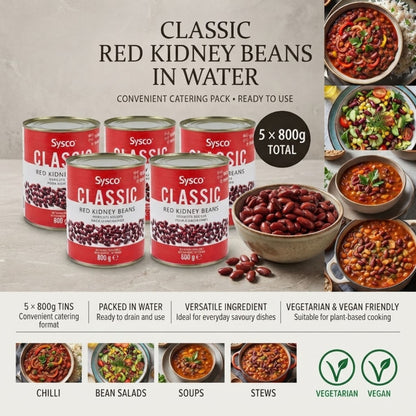 Sysco Classic tinned red kidney beans in water