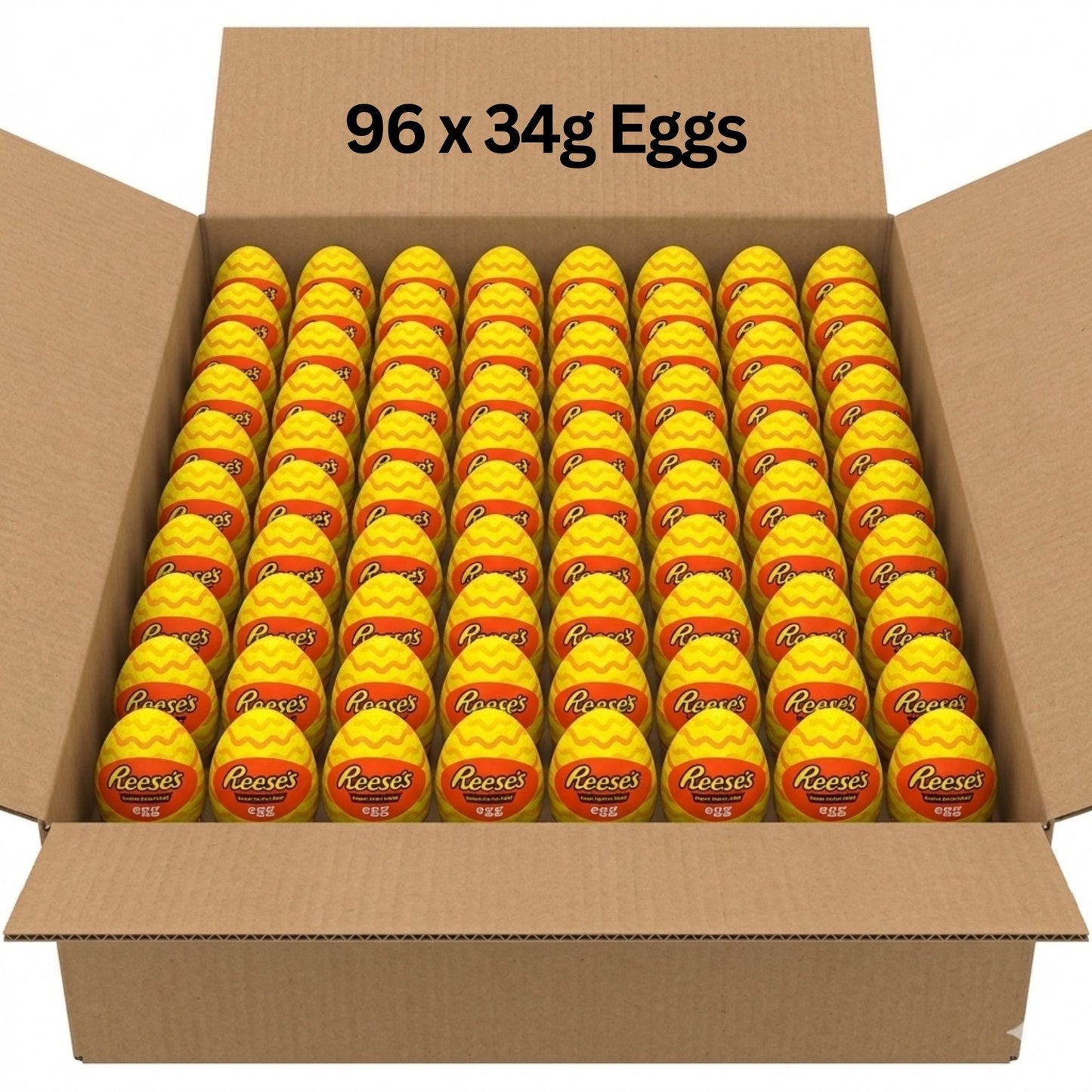 Milk chocolate eggs with creamy peanut butter filling