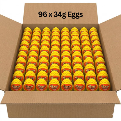 Milk chocolate eggs with creamy peanut butter filling