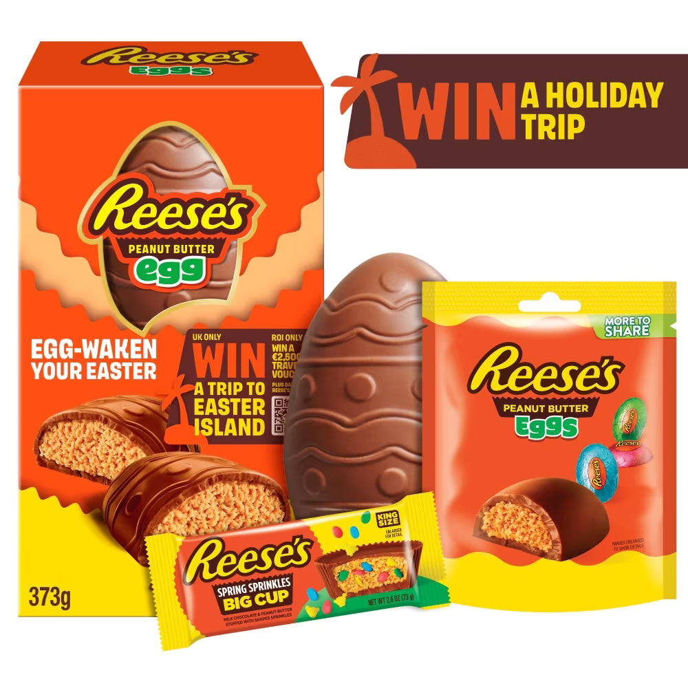 Reese's Peanut Butter Half Filled Egg 373g with milk chocolate and peanut butter crème