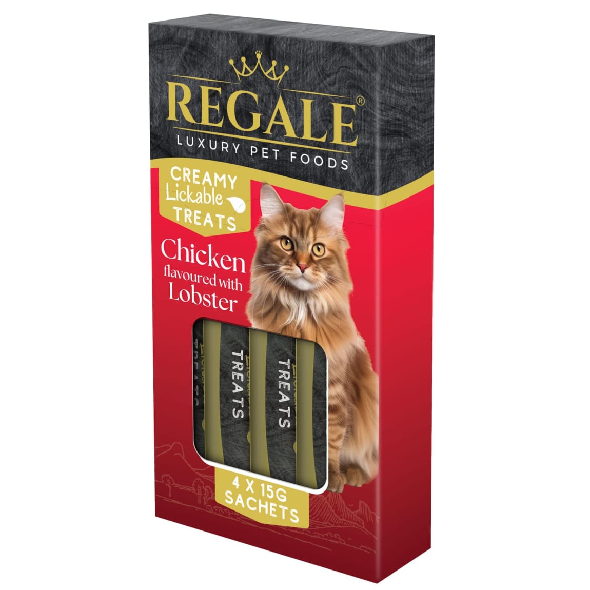 Regale Creamy Lickable Cat Treats 5x15g Chicken & Lobster