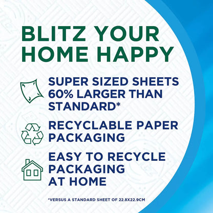 Large sheet Regina Blitz kitchen towel rolls